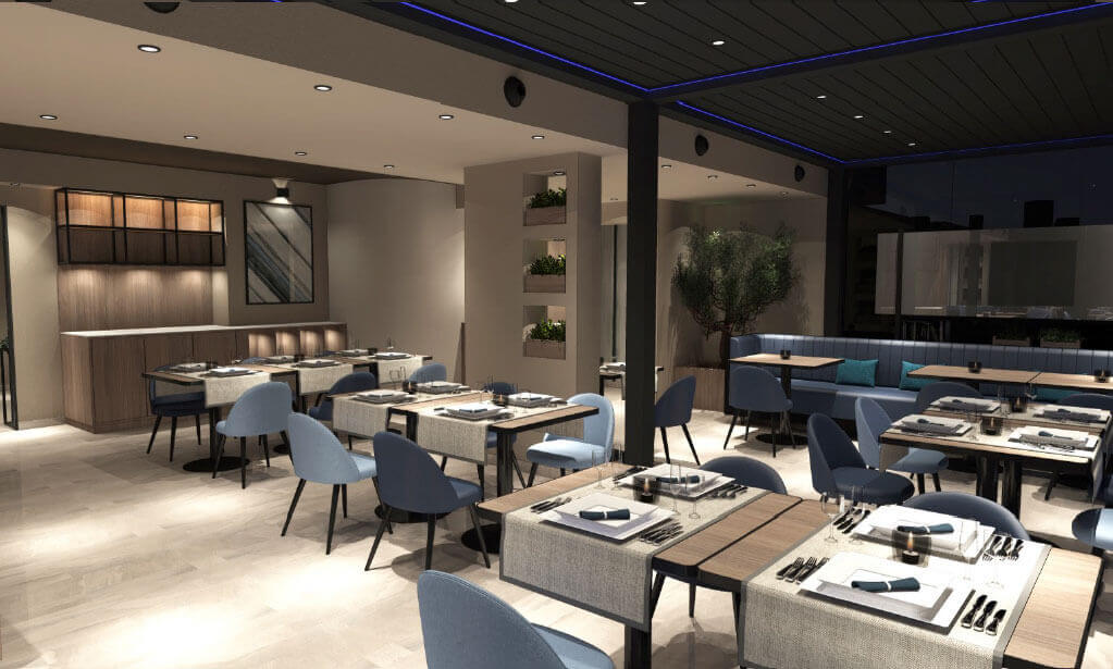 Sala ristorante Hotel sabaudia