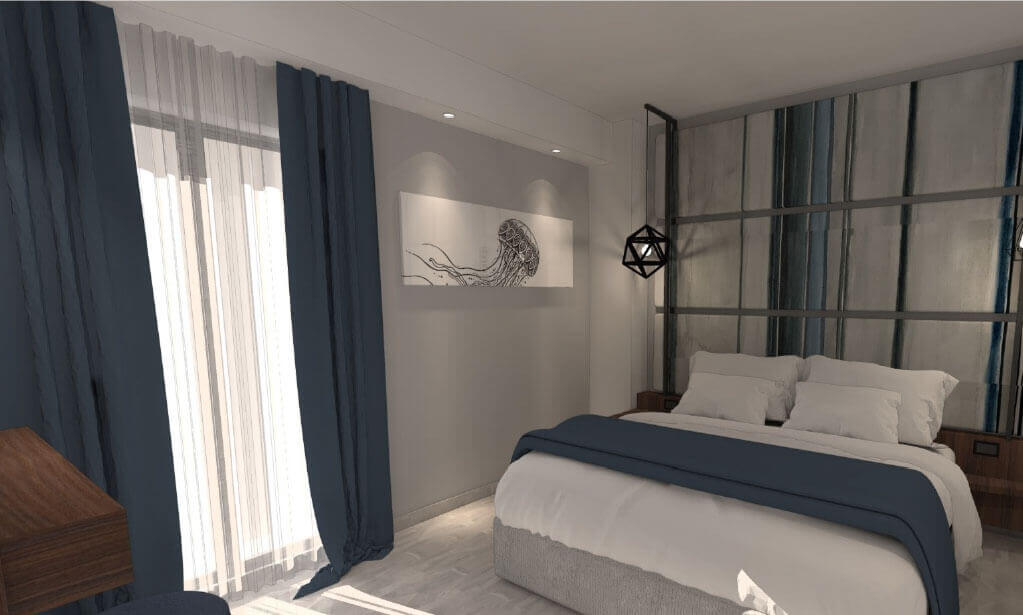 Arredamento Savo della camera dell'hotel Sabaudia